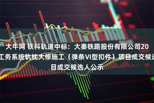 大牛网 铁科轨道中标:大秦铁路股份有限公司2025年度工务系统轨枕大修施工(弹条Ⅵ型扣件)项目成交候选人公示